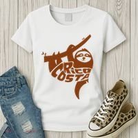 Costa Rica Sloth Word Art Funny Animal Women's T-Shirt thumb 3