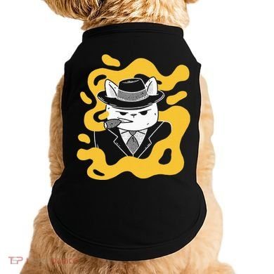 Cool Retro Style Gangster Mob Boss Cat Cigar Doggie Tank