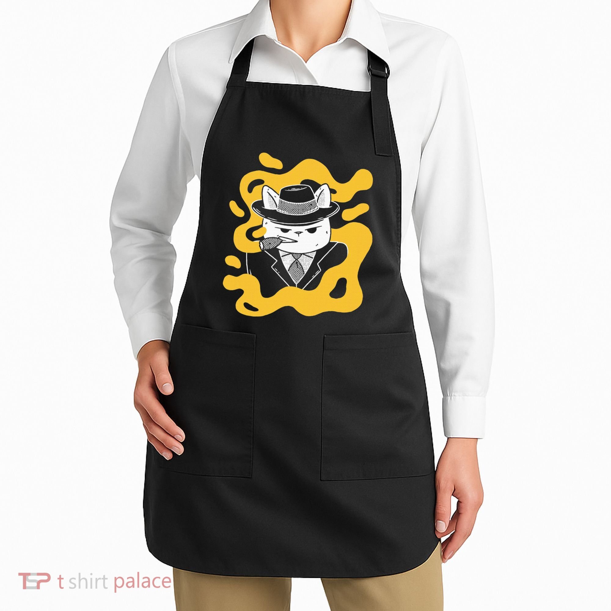 Cool Retro Style Gangster Mob Boss Cat Cigar Apron