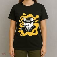 Cool Retro Style Gangster Mob Boss Cat Cigar T-Shirt thumb 4