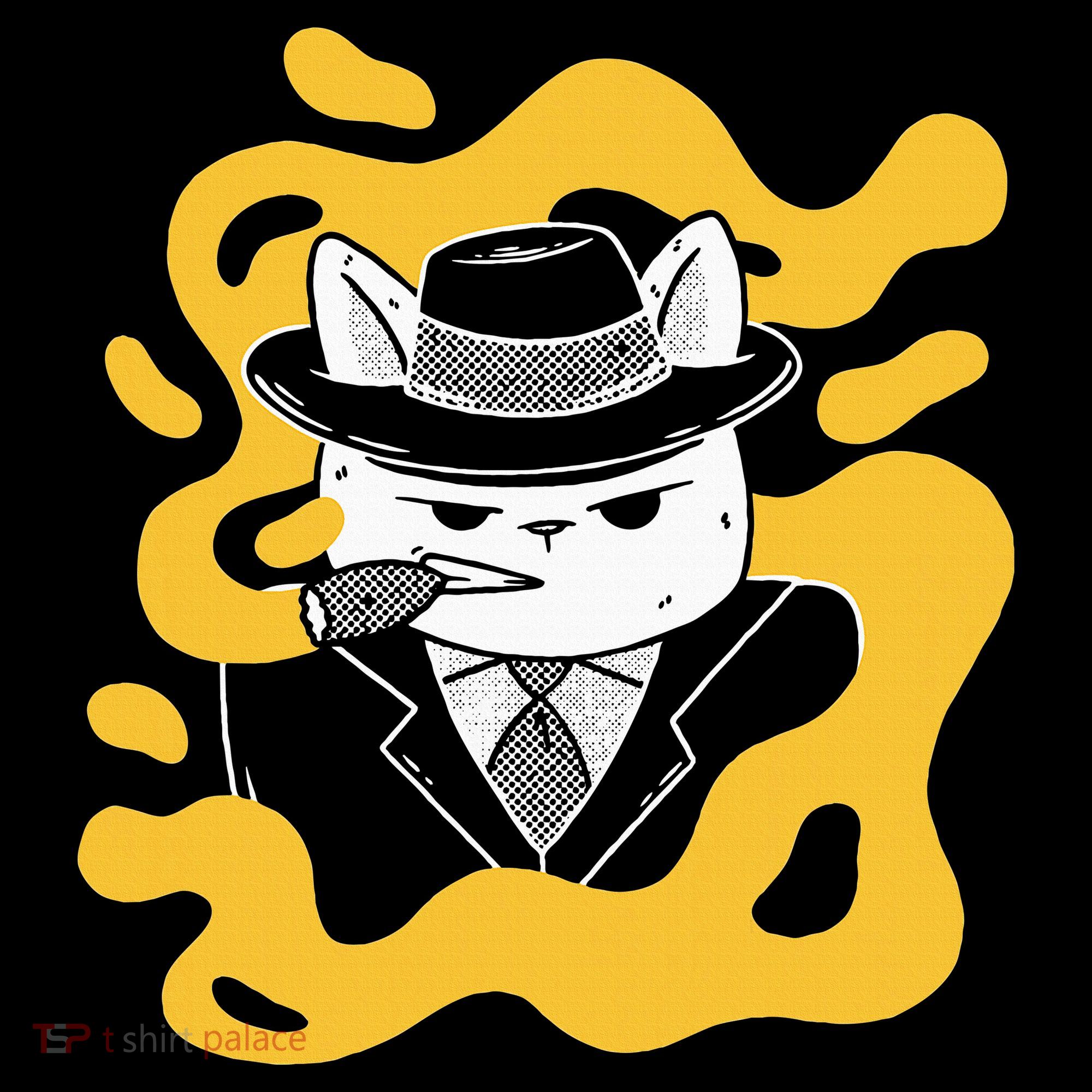 Cool Retro Style Gangster Mob Boss Cat Cigar Bucket Hat