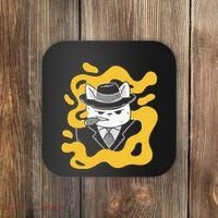 Cool Retro Style Gangster Mob Boss Cat Cigar Coaster thumb 0