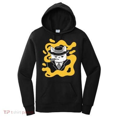 Cool Retro Style Gangster Mob Boss Cat Cigar Women's Hoodie