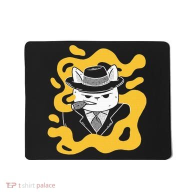 Cool Retro Style Gangster Mob Boss Cat Cigar Mousepad