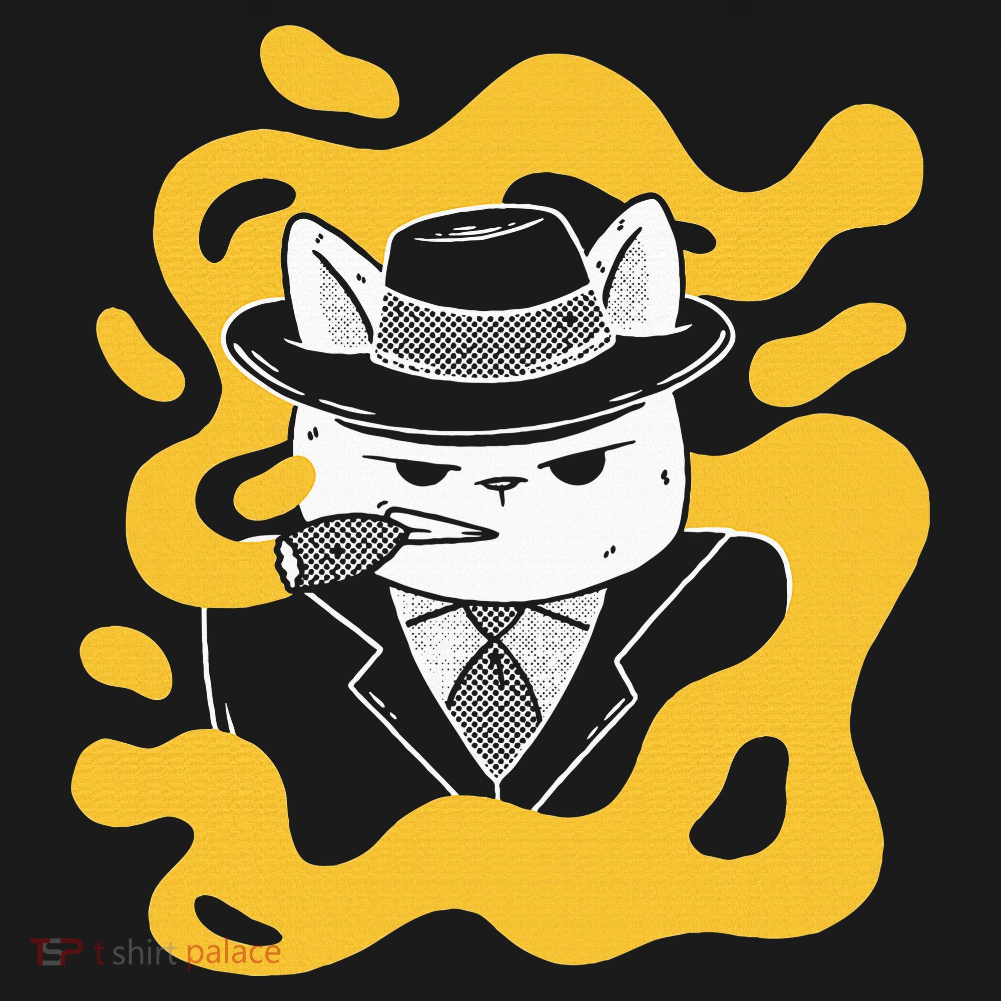 Cool Retro Style Gangster Mob Boss Cat Cigar Baby Bodysuit