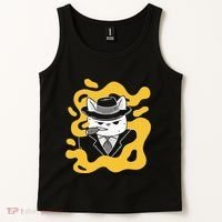 Cool Retro Style Gangster Mob Boss Cat Cigar Tank Top thumb 2
