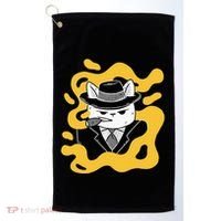 Cool Retro Style Gangster Mob Boss Cat Cigar Golf Towel thumb 0