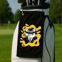 Cool Retro Style Gangster Mob Boss Cat Cigar Golf Towel thumb 2