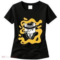 Cool Retro Style Gangster Mob Boss Cat Cigar Women's T-Shirt thumb 0