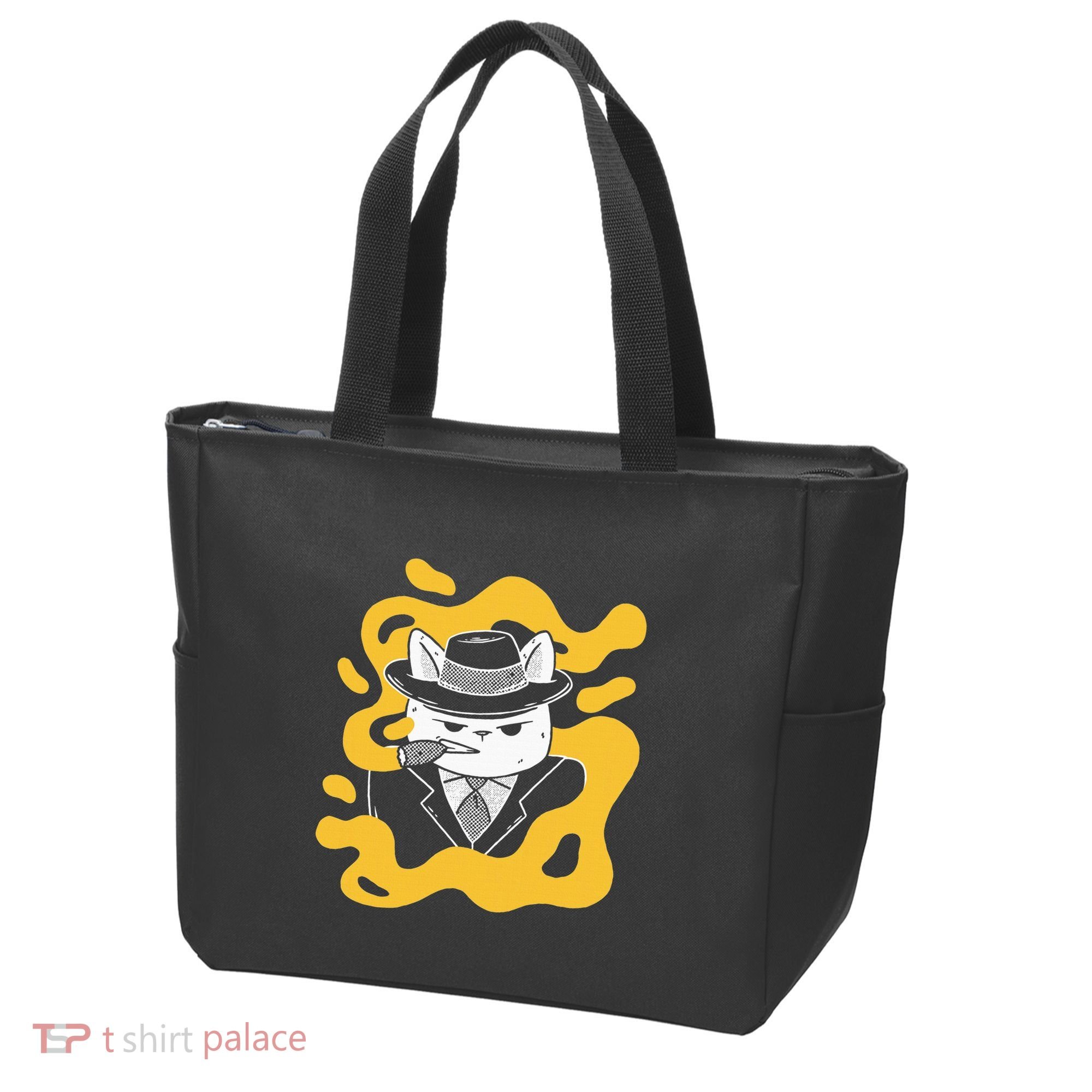 Cool Retro Style Gangster Mob Boss Cat Cigar Tote Bag