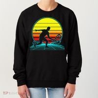 Cool Retro Sunset Vaporwave Racquetball Funny Women's Sweatshirt thumb 0