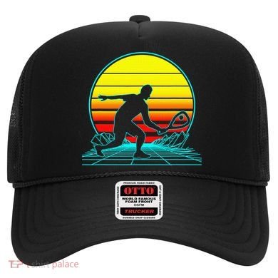 Cool Retro Sunset Vaporwave Racquetball Funny Hat