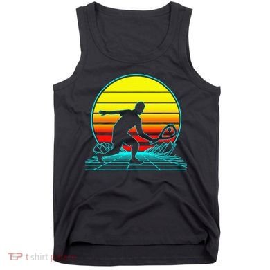 Cool Retro Sunset Vaporwave Racquetball Funny Tank Top