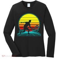 Cool Retro Sunset Vaporwave Racquetball Funny Women's Long Sleeve Shirt thumb 0