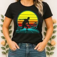 Cool Retro Sunset Vaporwave Racquetball Funny Women's T-Shirt thumb 2
