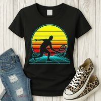 Cool Retro Sunset Vaporwave Racquetball Funny Women's T-Shirt thumb 3