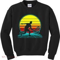Cool Retro Sunset Vaporwave Racquetball Funny Kids Sweatshirt thumb 0