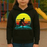 Cool Retro Sunset Vaporwave Racquetball Funny Kids Hoodie thumb 3