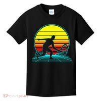 Cool Retro Sunset Vaporwave Racquetball Funny Kids T-Shirt thumb 0