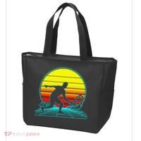 Cool Retro Sunset Vaporwave Racquetball Funny Tote Bag thumb 3