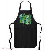 Cute Retro St Patrick's Day Happy Go Lucky Apron thumb 0