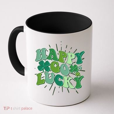 Cute Retro St Patrick's Day Happy Go Lucky Coffee Mug