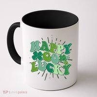 Cute Retro St Patrick's Day Happy Go Lucky Coffee Mug thumb 0