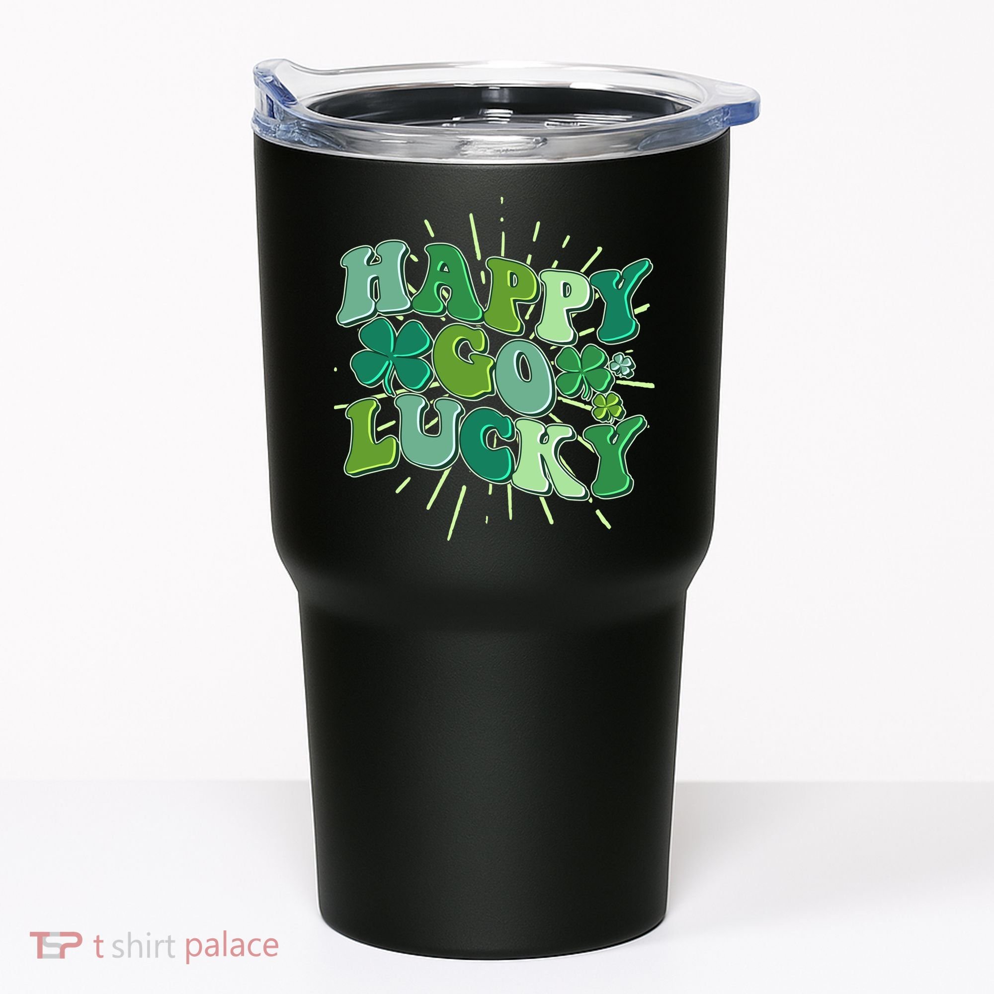 Cute Retro St Patrick's Day Happy Go Lucky Tumbler