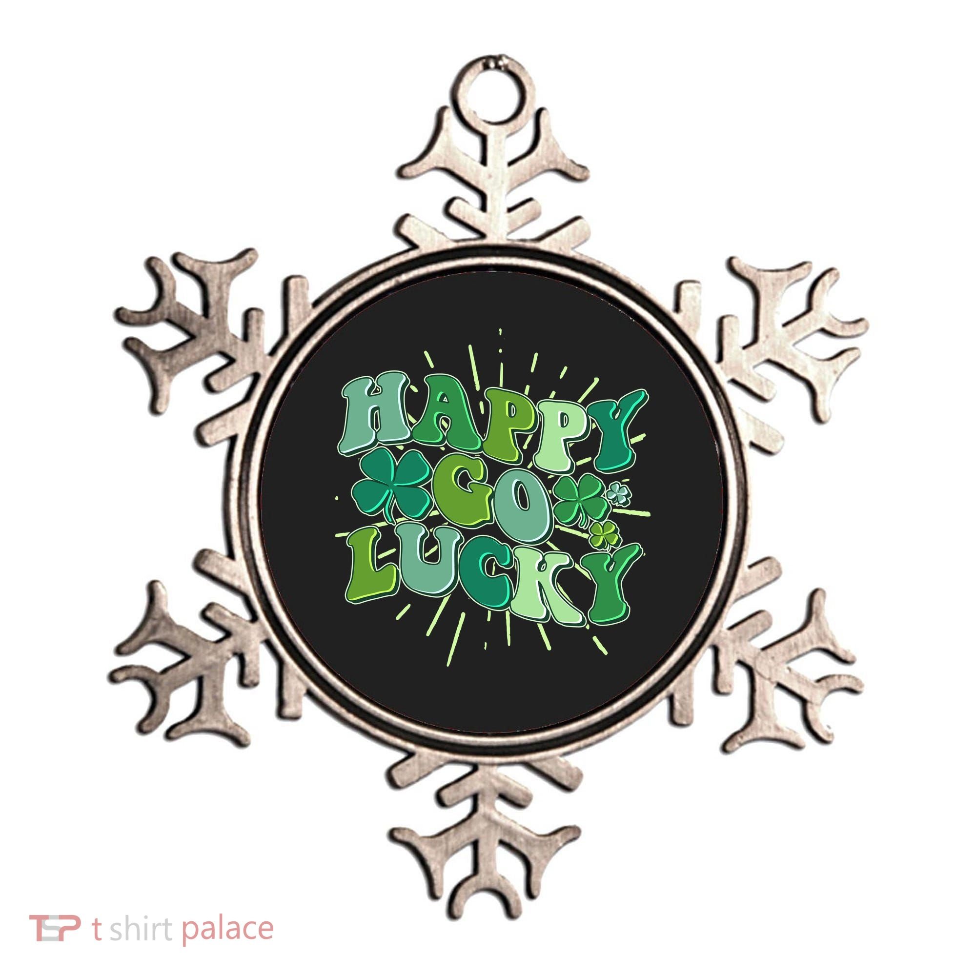 Cute Retro St Patrick's Day Happy Go Lucky Ornament
