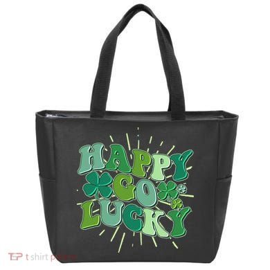 Cute Retro St Patrick's Day Happy Go Lucky Tote Bag