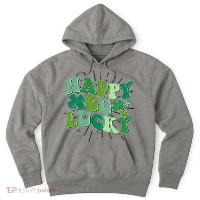 Cute Retro St Patrick's Day Happy Go Lucky Hoodie