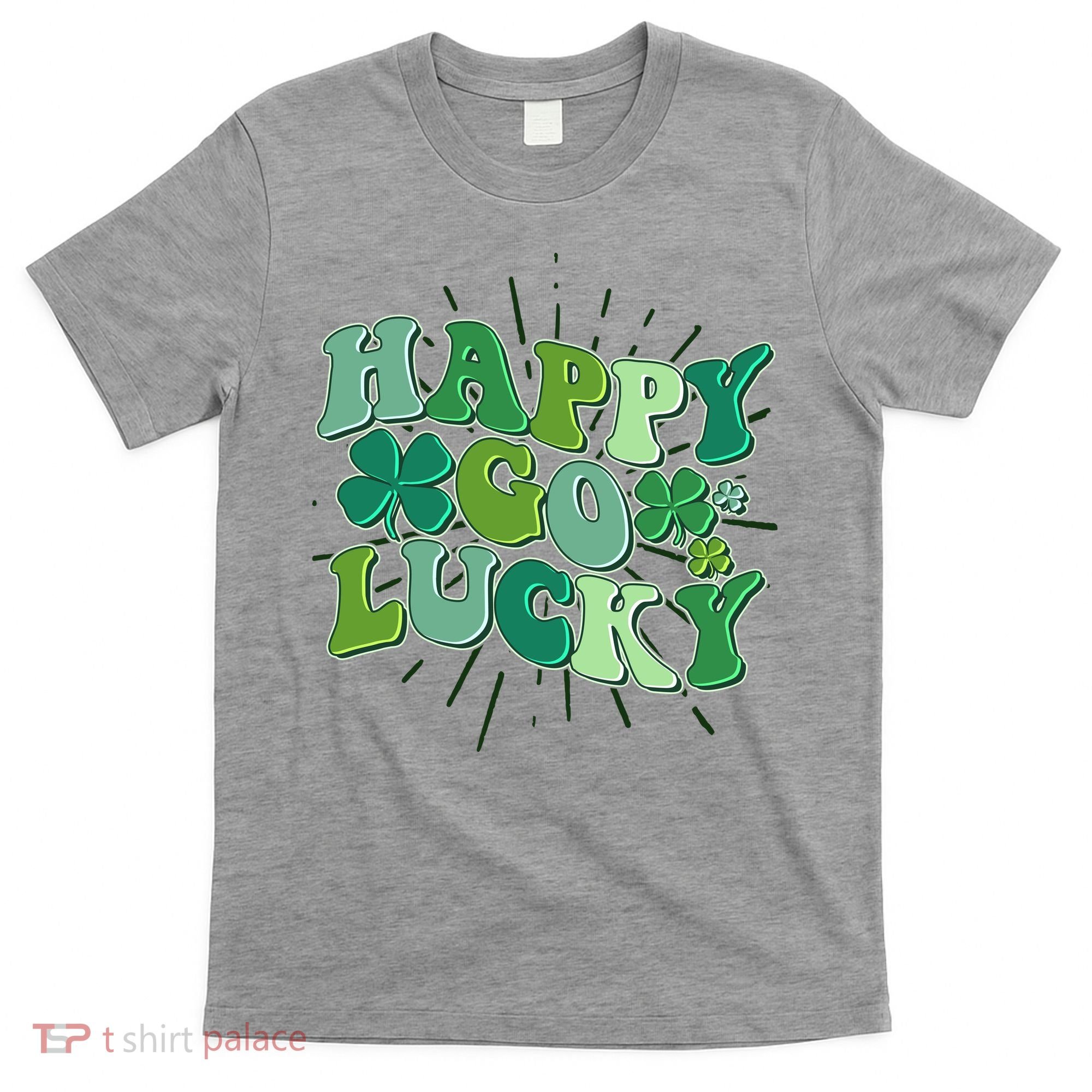 Cute Retro St Patrick's Day Happy Go Lucky T-Shirt