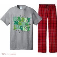 Cute Retro St Patrick's Day Happy Go Lucky Pajama Set thumb 0