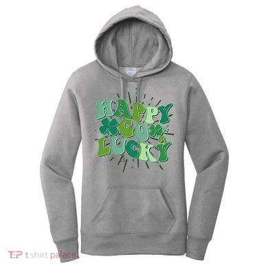 Cute Retro St Patrick's Day Happy Go Lucky Women's Hoodie