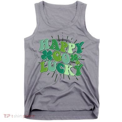 Cute Retro St Patrick's Day Happy Go Lucky Tank Top