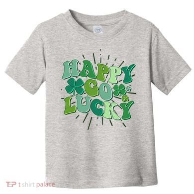 Cute Retro St Patrick's Day Happy Go Lucky Toddler T-Shirt