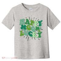 Cute Retro St Patrick's Day Happy Go Lucky Toddler T-Shirt thumb 0