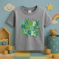 Cute Retro St Patrick's Day Happy Go Lucky Toddler T-Shirt thumb 3