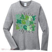 Cute Retro St Patrick's Day Happy Go Lucky Women's Long Sleeve Shirt thumb 0