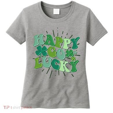 Cute Retro St Patrick's Day Happy Go Lucky Women's T-Shirt