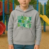 Cute Retro St Patrick's Day Happy Go Lucky Kids Hoodie thumb 2