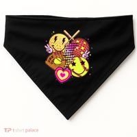 Cute Retro Softball Baseball Smiley Emoji USA-Made Doggie Bandana thumb 0