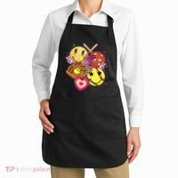 Cute Retro Softball Baseball Smiley Emoji Apron thumb 2