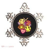 Cute Retro Softball Baseball Smiley Emoji Ornament thumb 0