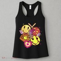 Cute Retro Softball Baseball Smiley Emoji Women's Tank Top thumb 3