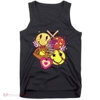Cute Retro Softball Baseball Smiley Emoji Tank Top thumb 0