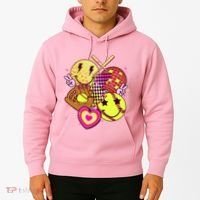 Cute Retro Softball Baseball Smiley Emoji Hoodie thumb 2