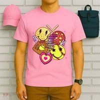 Cute Retro Softball Baseball Smiley Emoji T-Shirt thumb 6