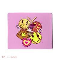 Cute Retro Softball Baseball Smiley Emoji Mousepad thumb 0