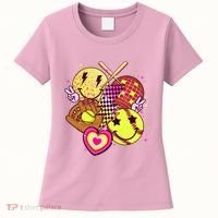 Cute Retro Softball Baseball Smiley Emoji Women's T-Shirt thumb 0